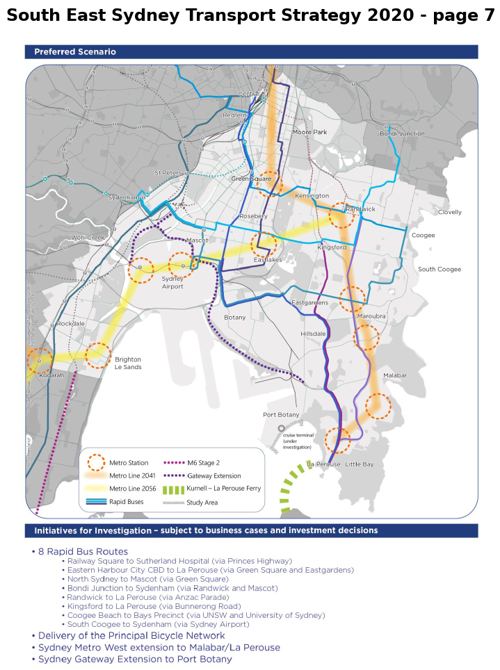 South East Sydney Transport Strategy 2020 page 7