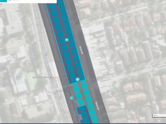 Map of North Strathfield station